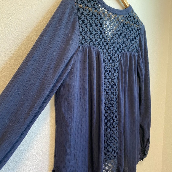 Free People Navy Tunic with High-Low Hem - Picture 9 of 10